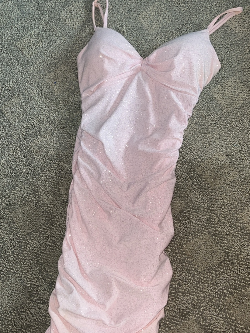 Girls Pink Sparkle One-Piece Dress